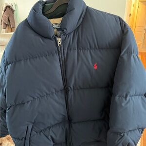 Vintage 90s Ralph Lauren Dark Blue Puffer Coat